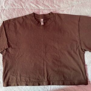 Los Angeles Apparel Oversized Crop T shirt